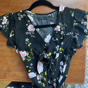 Black floral maxi dress